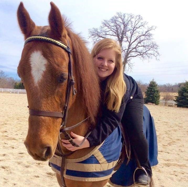 Sara Clark, CVT, Lead MRI Technician at Wisconsin Equine. When she's not busy scanning other people's horses for lameness diagnosis, she's busy riding her own!